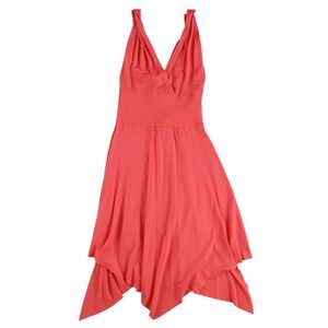 hello2you Womens Solid Fit & Flare Dress, Orange, NWT